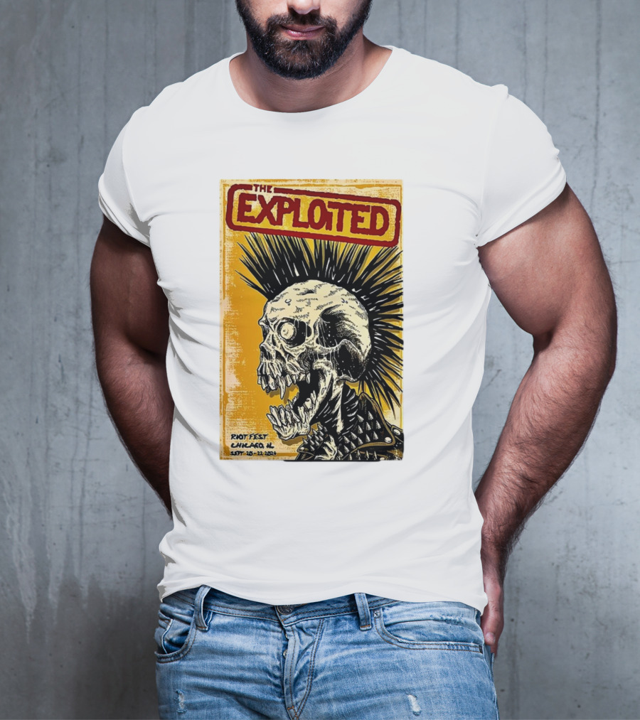 The Exploited Skull Riot Fest Chicago IL Sept 20-22 T-Shirt