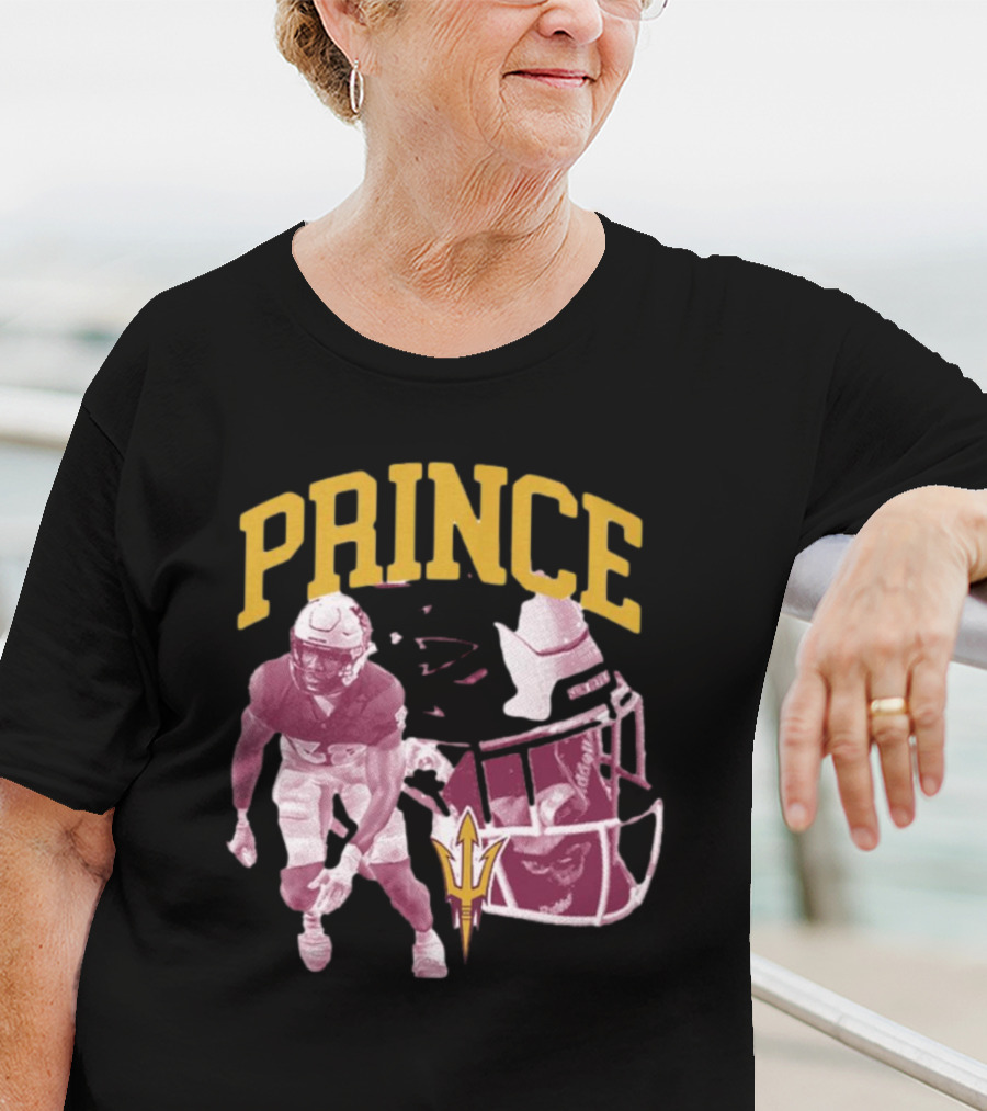 PRINCE Dorbah Arizona State Sun Devils Football Player Action And Helmet T-Shirt