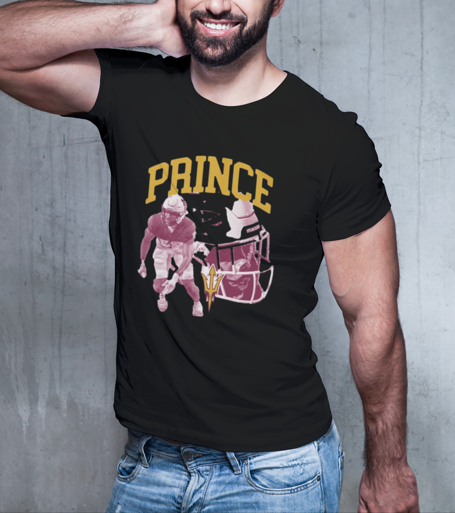 PRINCE Dorbah Arizona State Sun Devils Football Player Action And Helmet T-Shirt