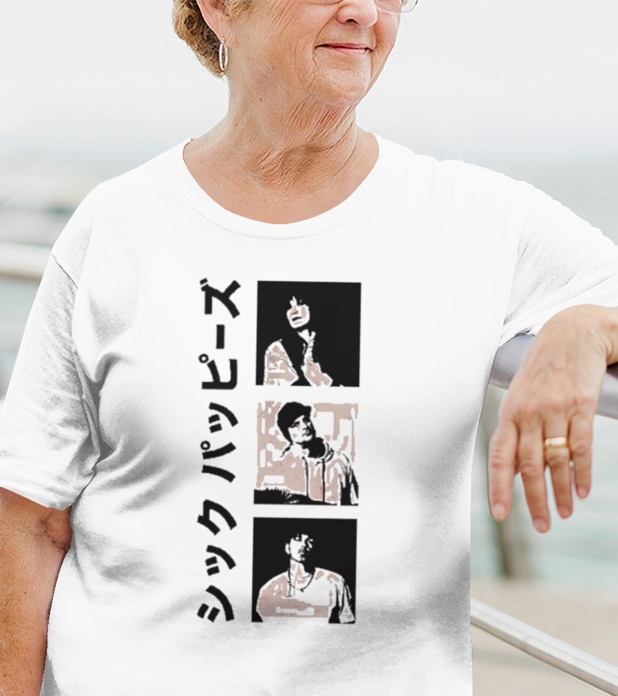 Sick Puppies Wave The Bull Square シックパピーズ Vertical Trio Image T-Shirt