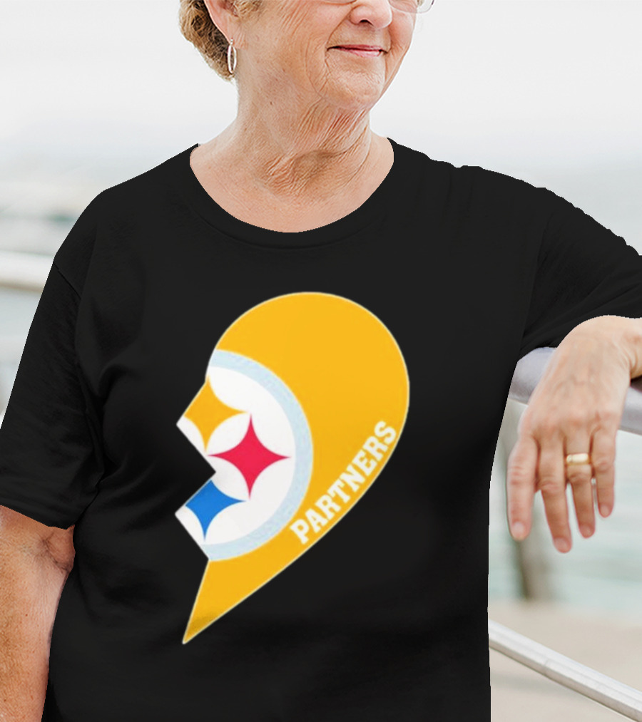 Steelers Partners Half Heart Logo Emblem T-Shirt