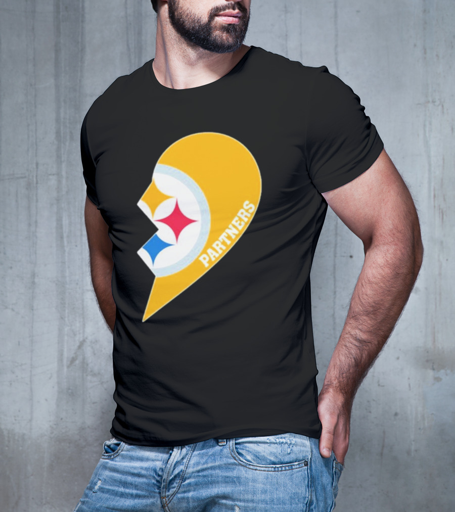 Steelers Partners Half Heart Logo Emblem T-Shirt