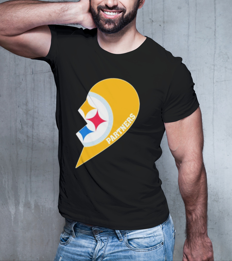 Steelers Partners Half Heart Logo Emblem T-Shirt