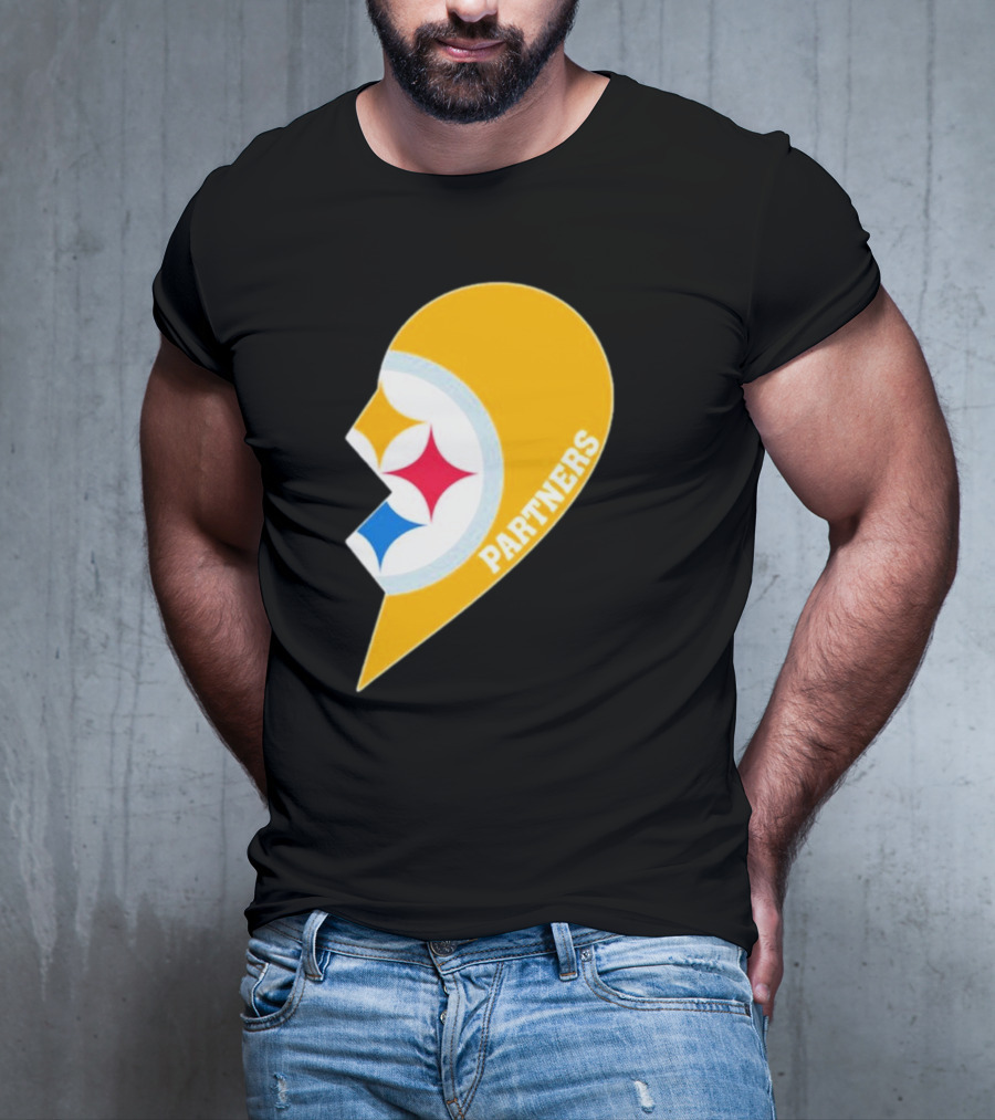 Steelers Partners Half Heart Logo Emblem T-Shirt