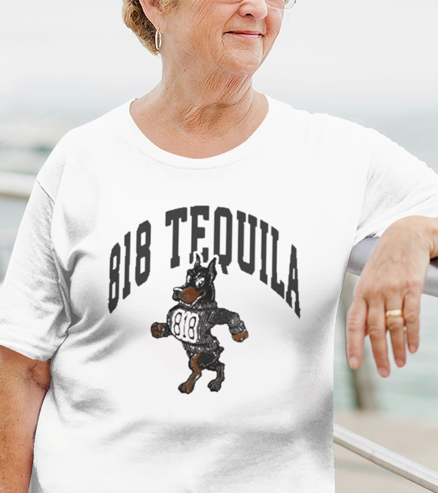 818 Tequila Team Pyro's Playbook Animated Dog Mascot T-Shirt