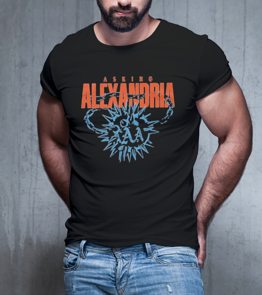ASKING ALEXANDRIA BLUE FLAIL AND CHAIN T-Shirt
