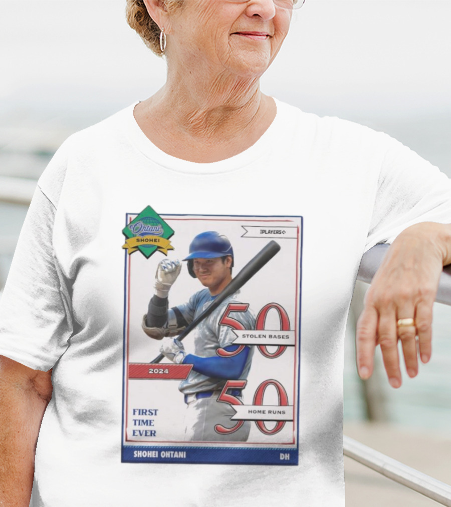 Shohei Ohtani 50 Stolen Bases 50 Home Runs First Time Ever T-Shirt