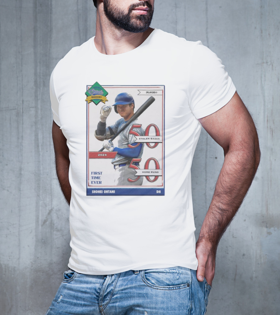 Shohei Ohtani 50 Stolen Bases 50 Home Runs First Time Ever T-Shirt