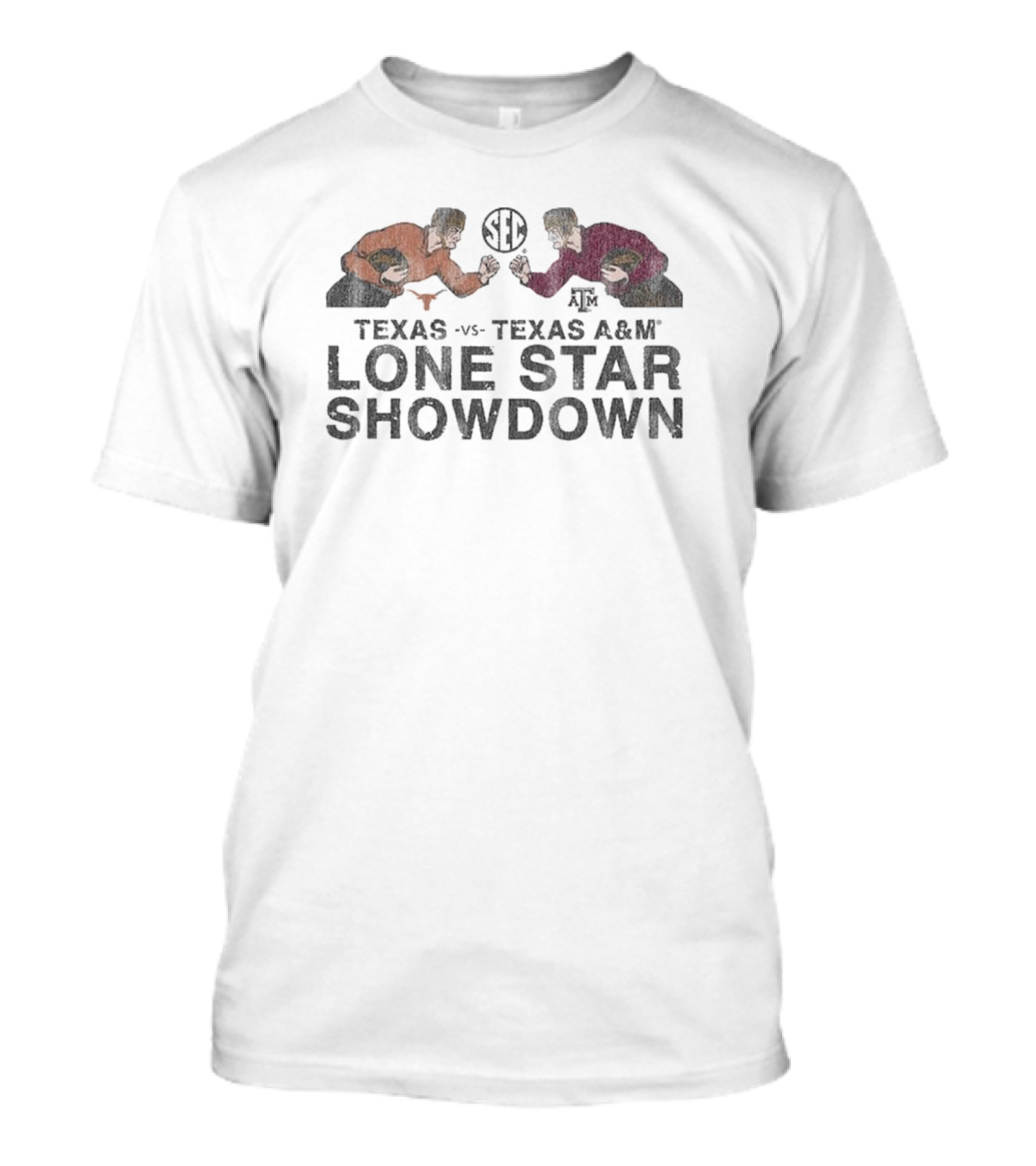 SEC Texas Longhorns Vs. Texas A&M Aggies Lone Star Showdown Retro T-Shirt