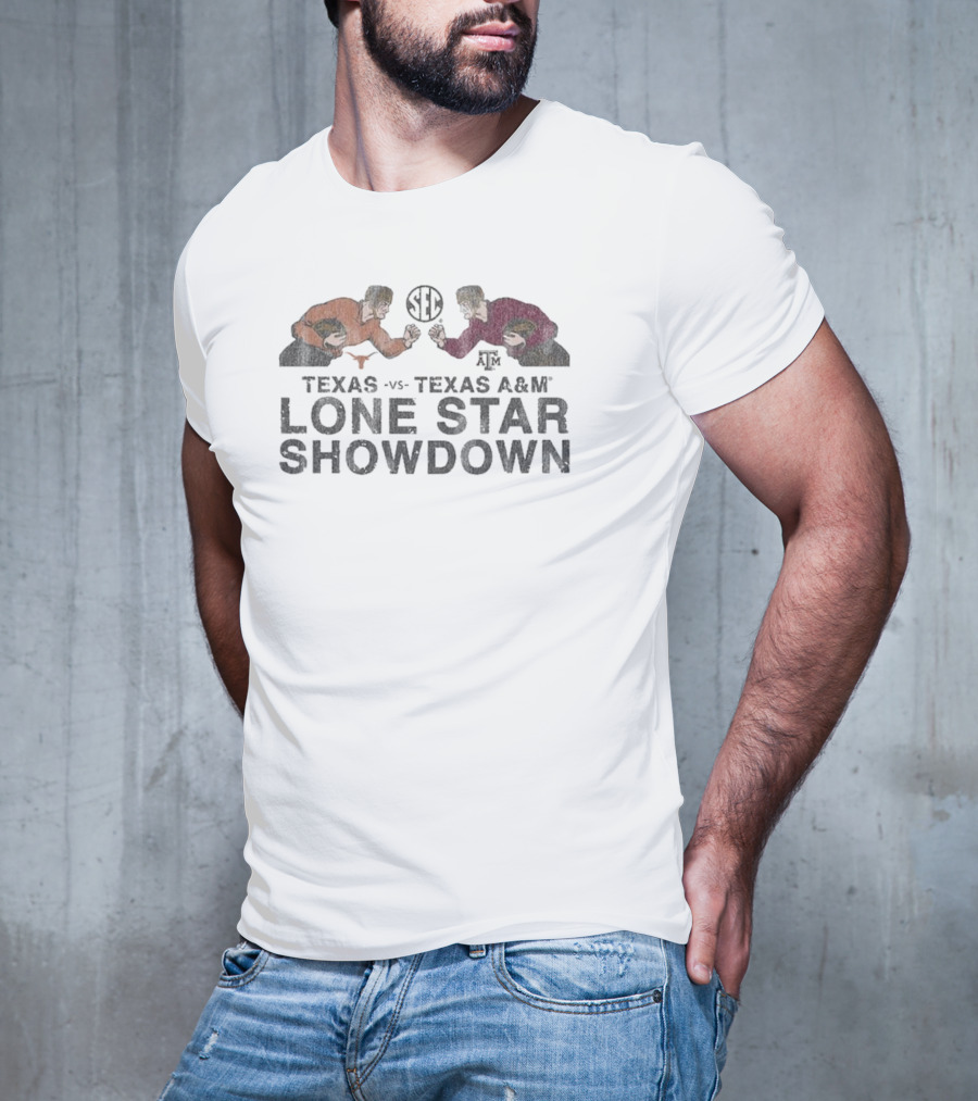 SEC Texas Longhorns Vs. Texas A&M Aggies Lone Star Showdown Retro T-Shirt