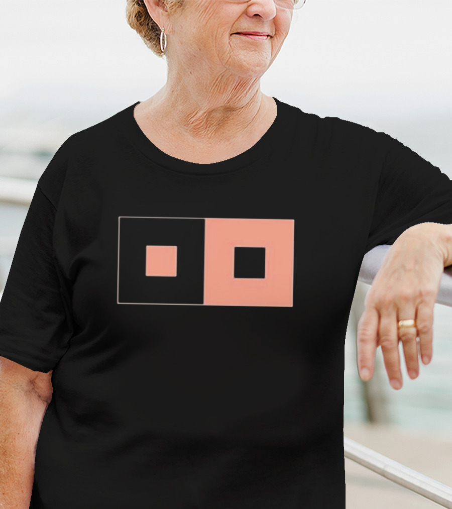 Sable Inverse Squares Minimalist Geometric T-Shirt