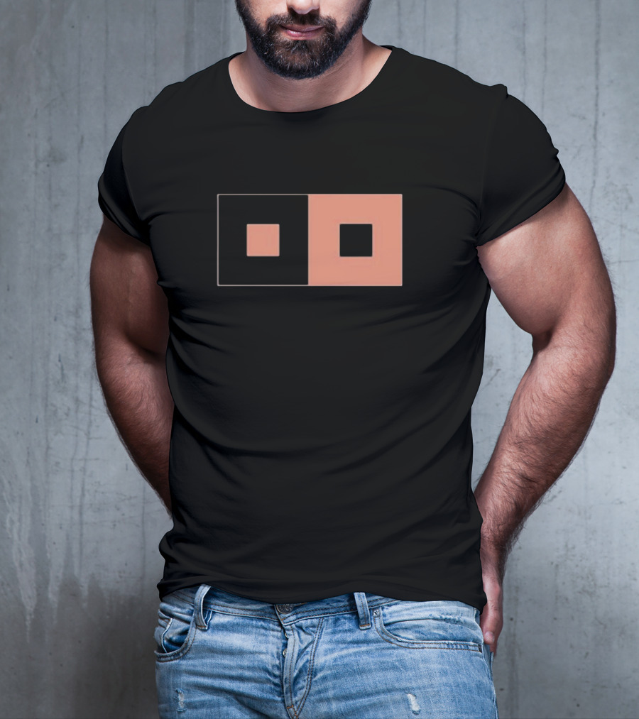 Sable Inverse Squares Minimalist Geometric T-Shirt