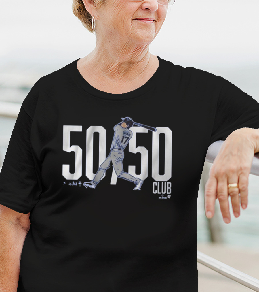 Shohei Ohtani 50 50 Club MLB Los Angeles Dodgers Painting T-Shirt