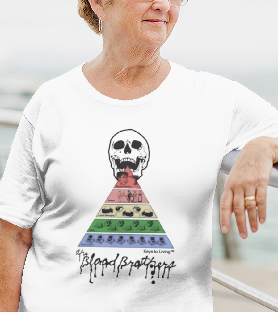 The Blood Brothers Keys To Living Pyramid Skull T-Shirt