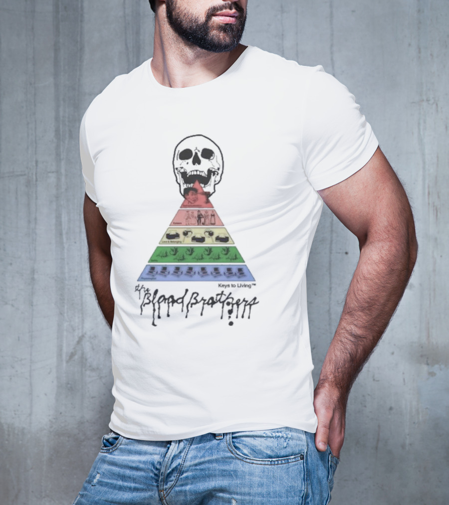 The Blood Brothers Keys To Living Pyramid Skull T-Shirt