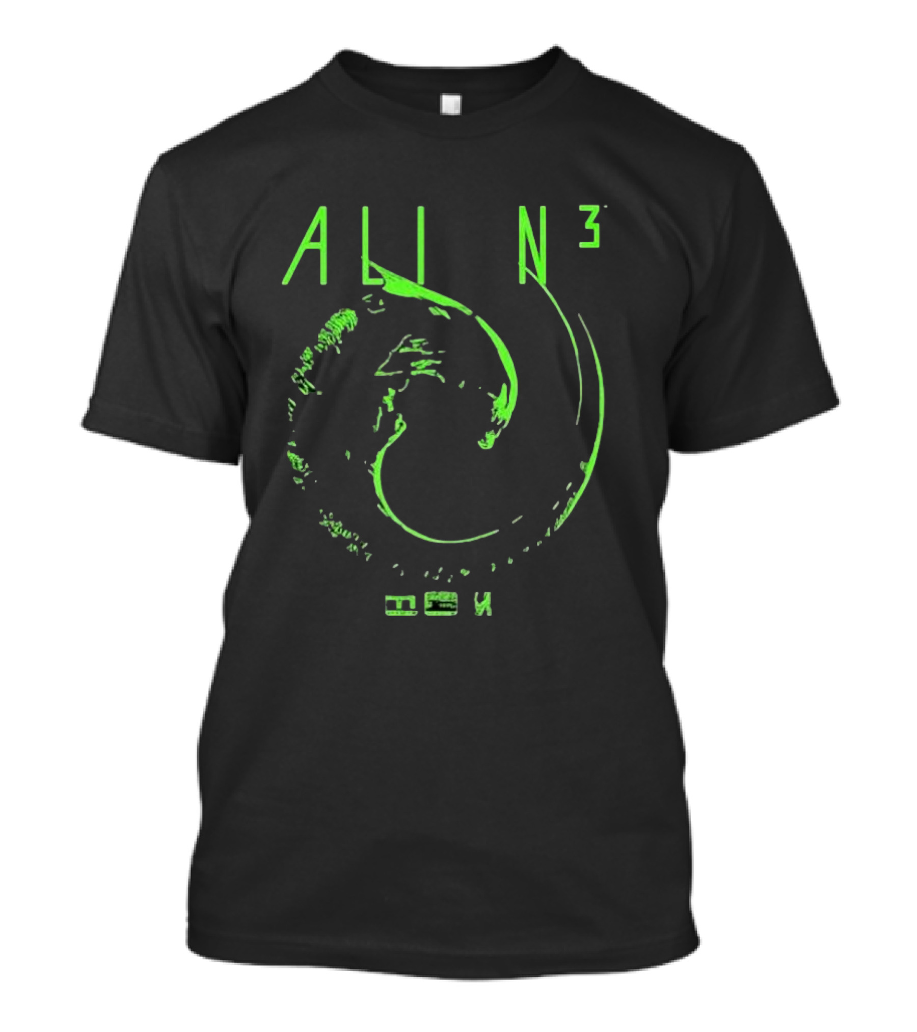 ALI N³ Green Creature Circle Iconic By Cope T-Shirt