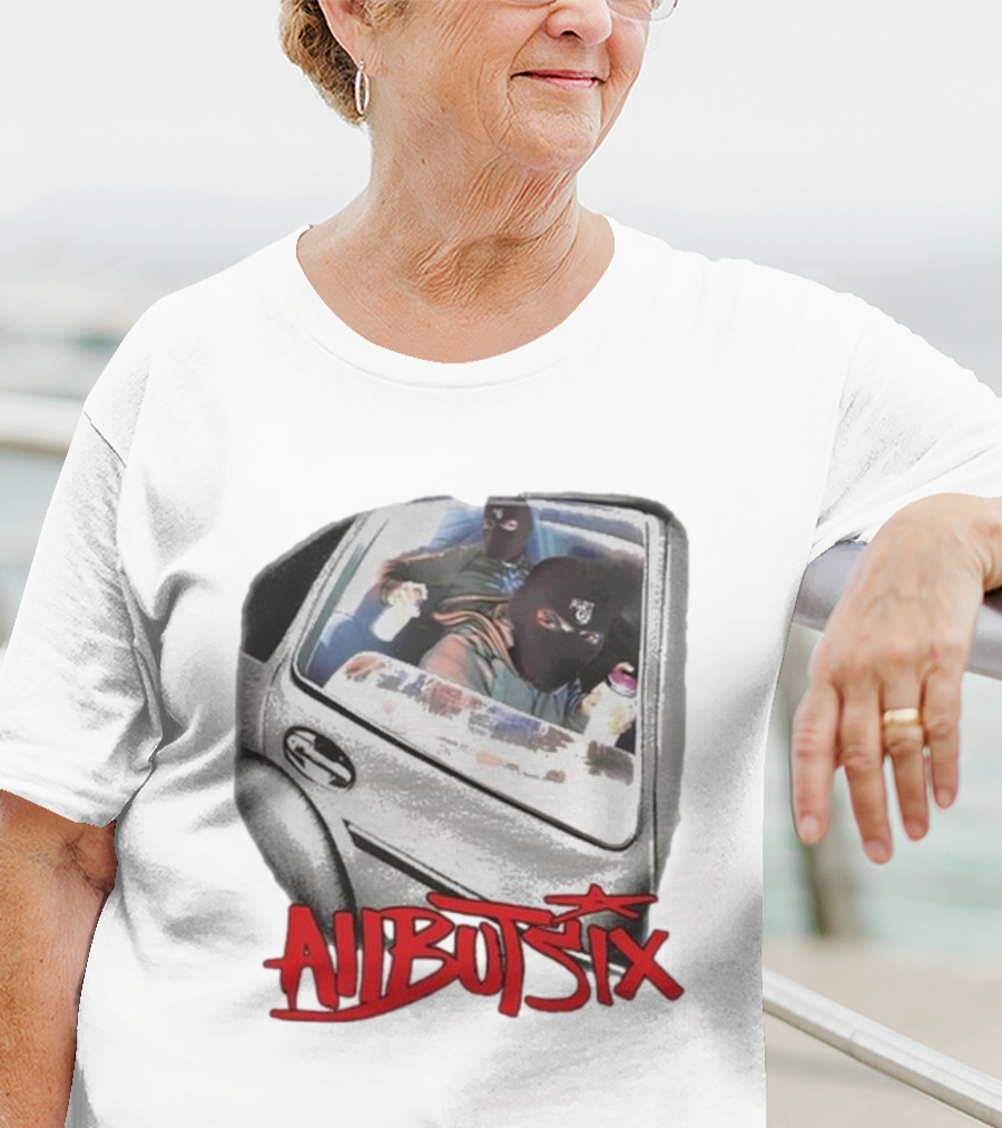 All But Six Graffiti Balaclava Duo In Car With Spray Paint T-Shirt