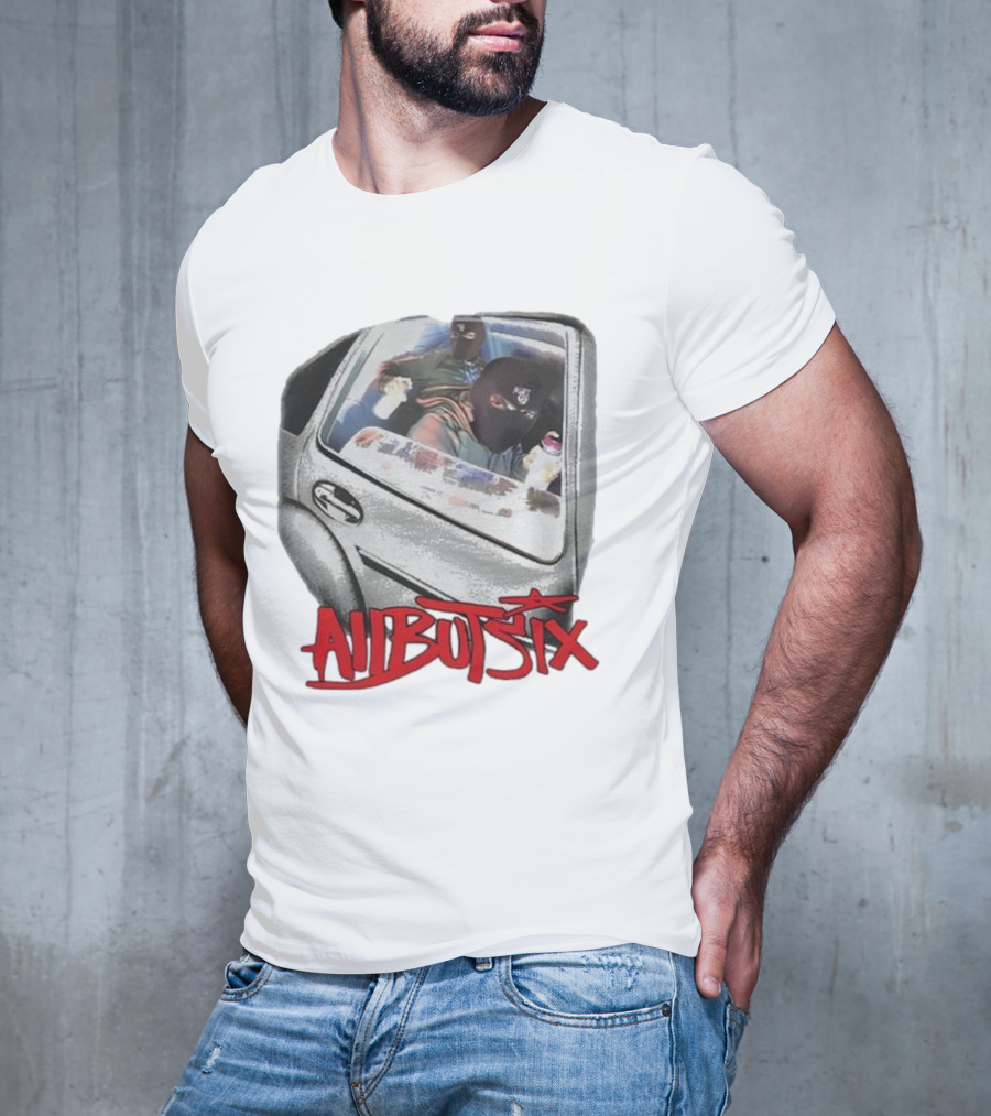 All But Six Graffiti Balaclava Duo In Car With Spray Paint T-Shirt