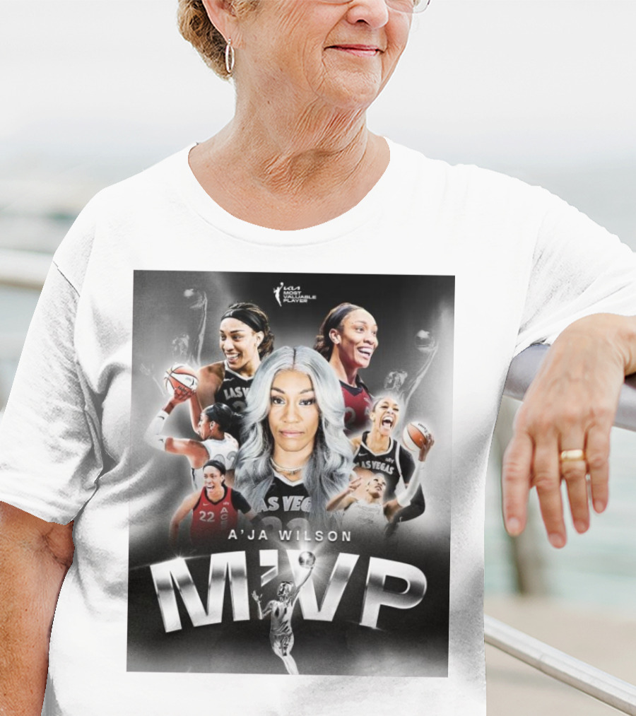 A'ja Wilson Las Vegas Aces WNBA MVP T-Shirt