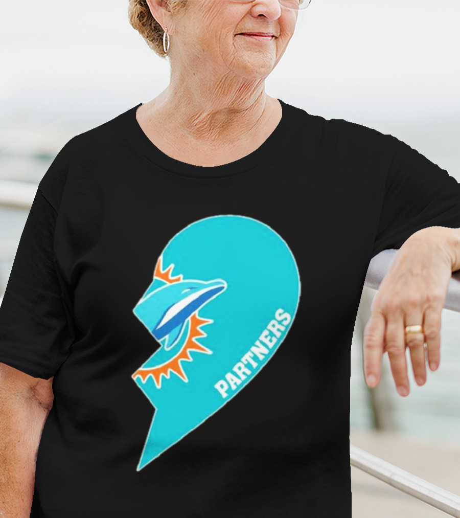 Miami Dolphins Partners Half Heart T-Shirt