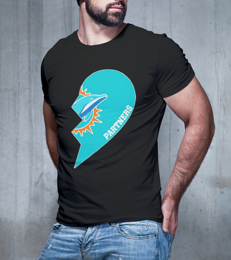 Miami Dolphins Partners Half Heart T-Shirt
