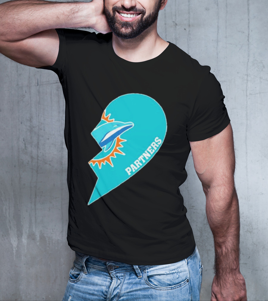 Miami Dolphins Partners Half Heart T-Shirt