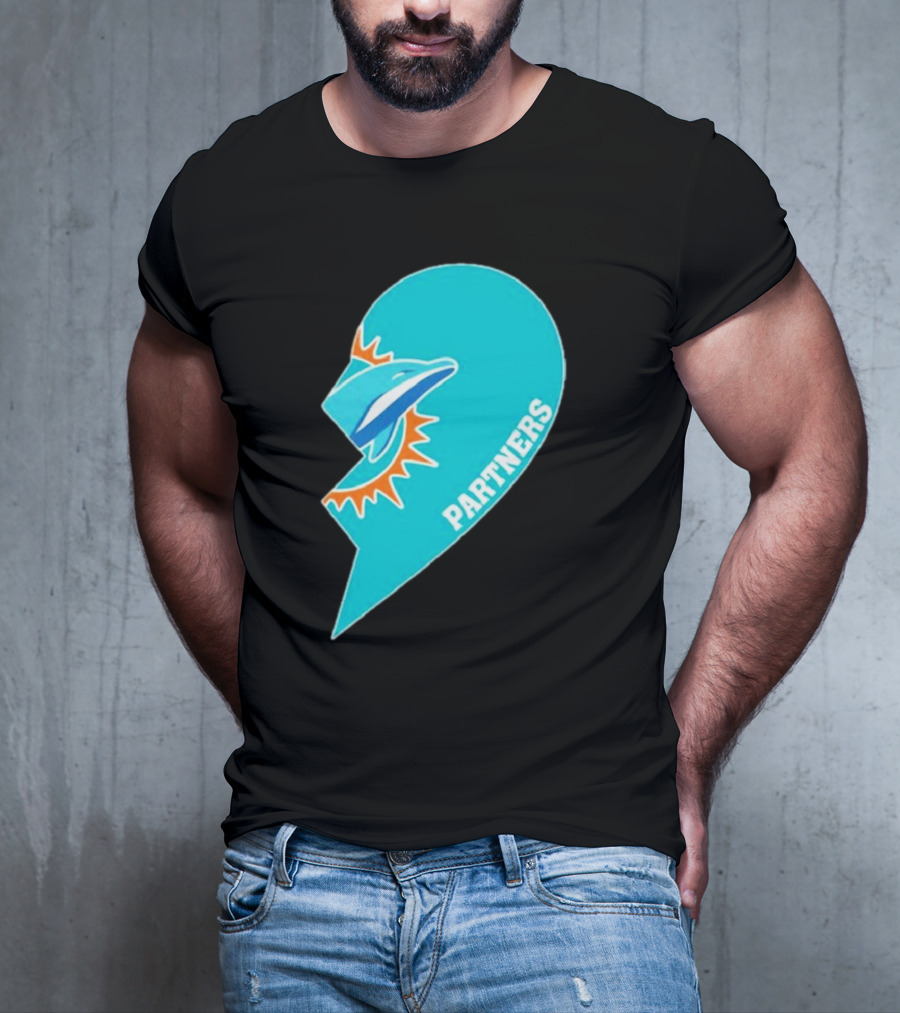 Miami Dolphins Partners Half Heart T-Shirt