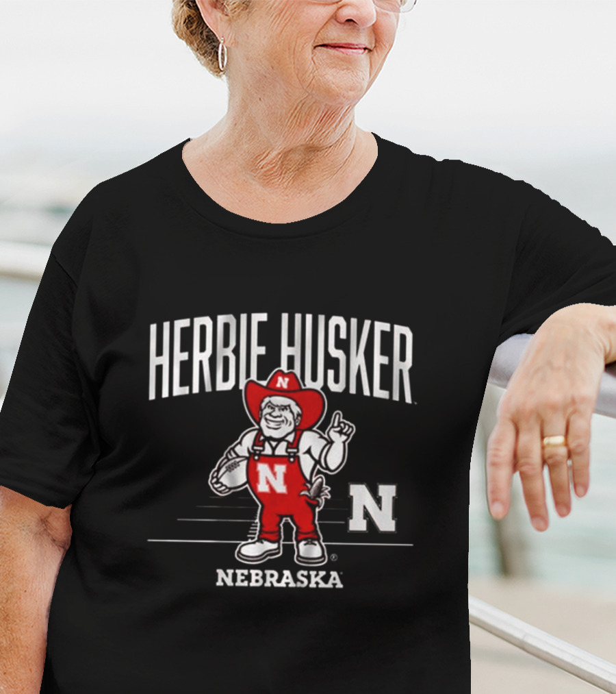 Nebraska Herbie Husker Football Mascot N T-Shirt