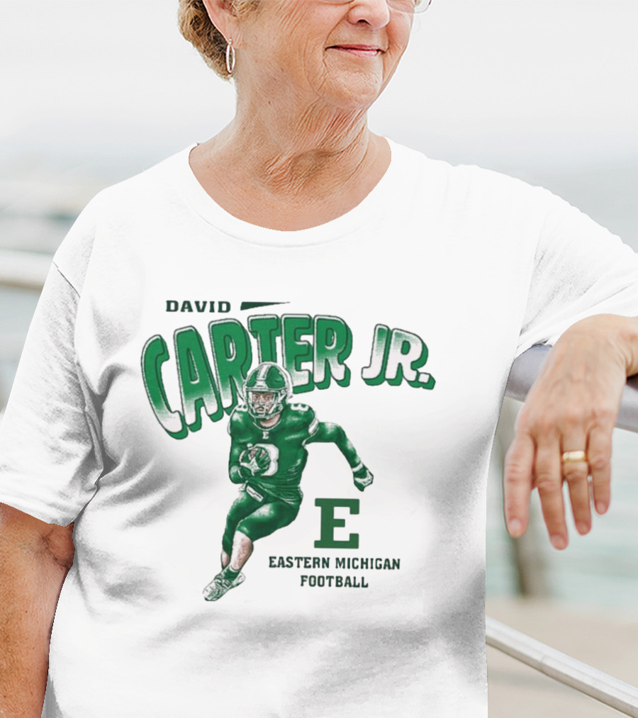 David Carter Jr. Football Eastern Michigan E T-Shirt