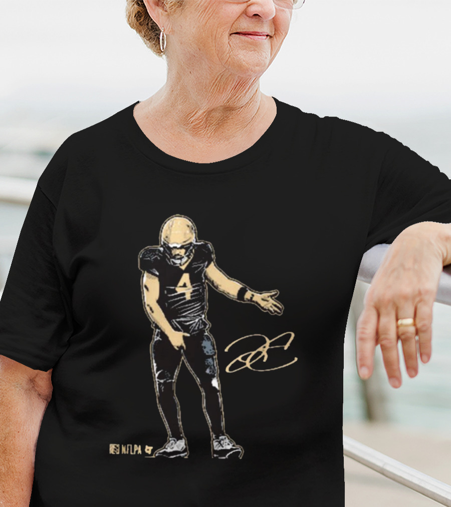 Derek Carr New Orleans Saints NFLPA Signature Pose T-Shirt