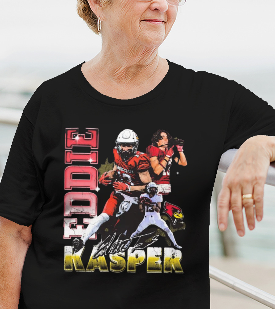 Eddie Kasper Illinois State Redbirds Football Vintage Signature T-Shirt