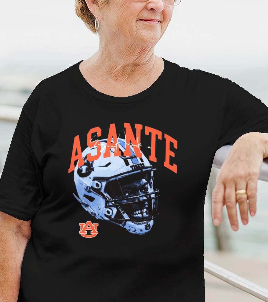Asante Eugene Arch Auburn Tigers Signature Helmet T-Shirt
