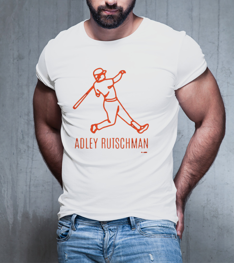 Adley Rutschman Lean Back Baltimore Orioles MLB Outline T-Shirt
