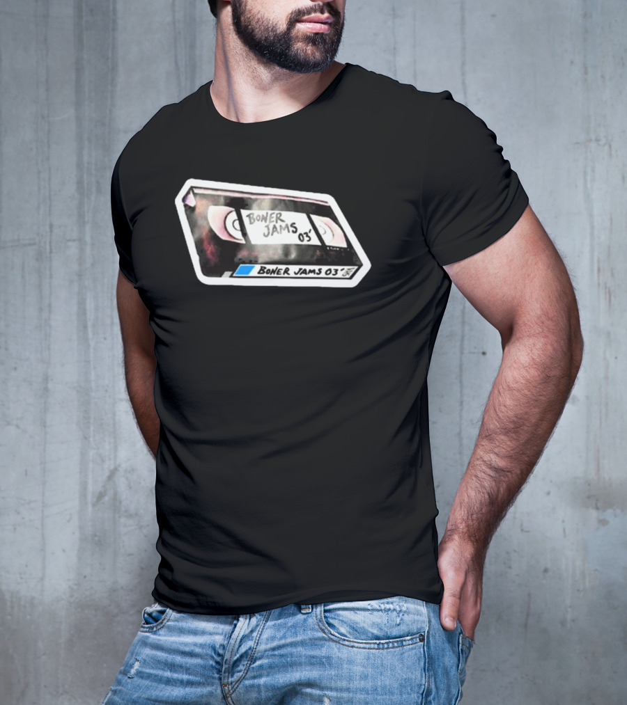Boner Jams 03' VHS Cassette Tape Retro Spoof T-Shirt