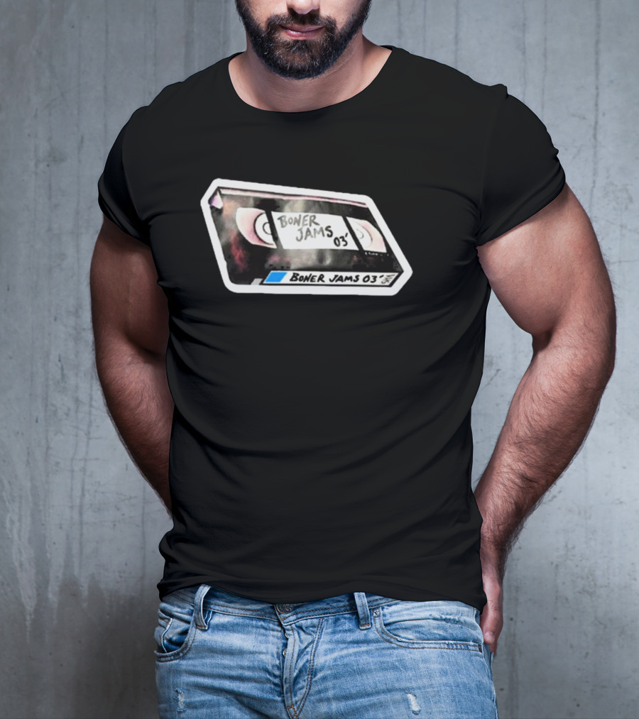 Boner Jams 03' VHS Cassette Tape Retro Spoof T-Shirt