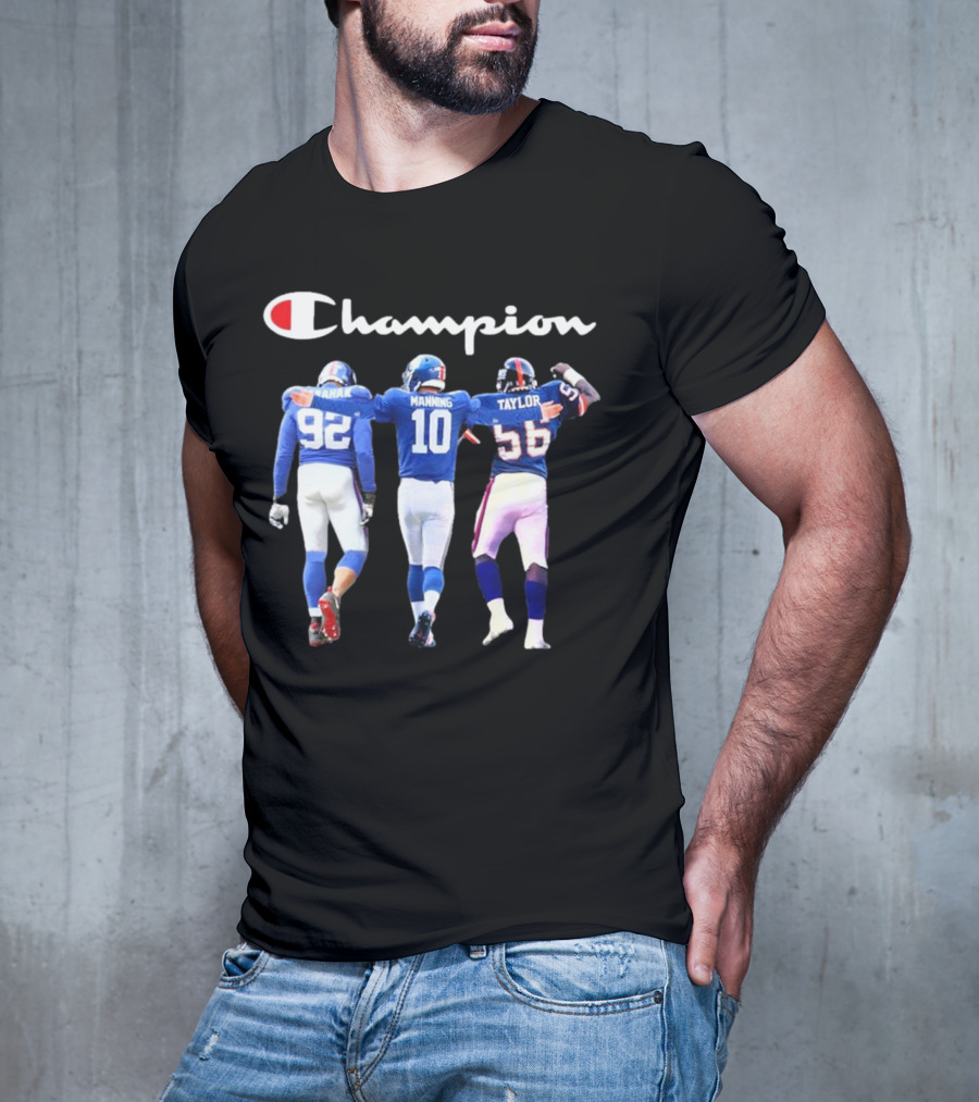 Champion Strahan Manning Taylor New York Giants Signatures T-Shirt