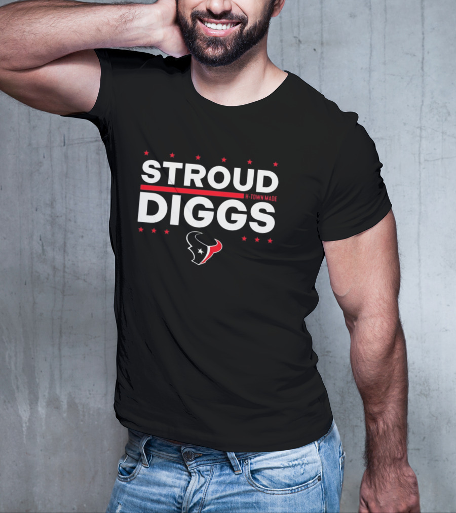 Stroud Diggs H-Town Made Houston Texans T-Shirt