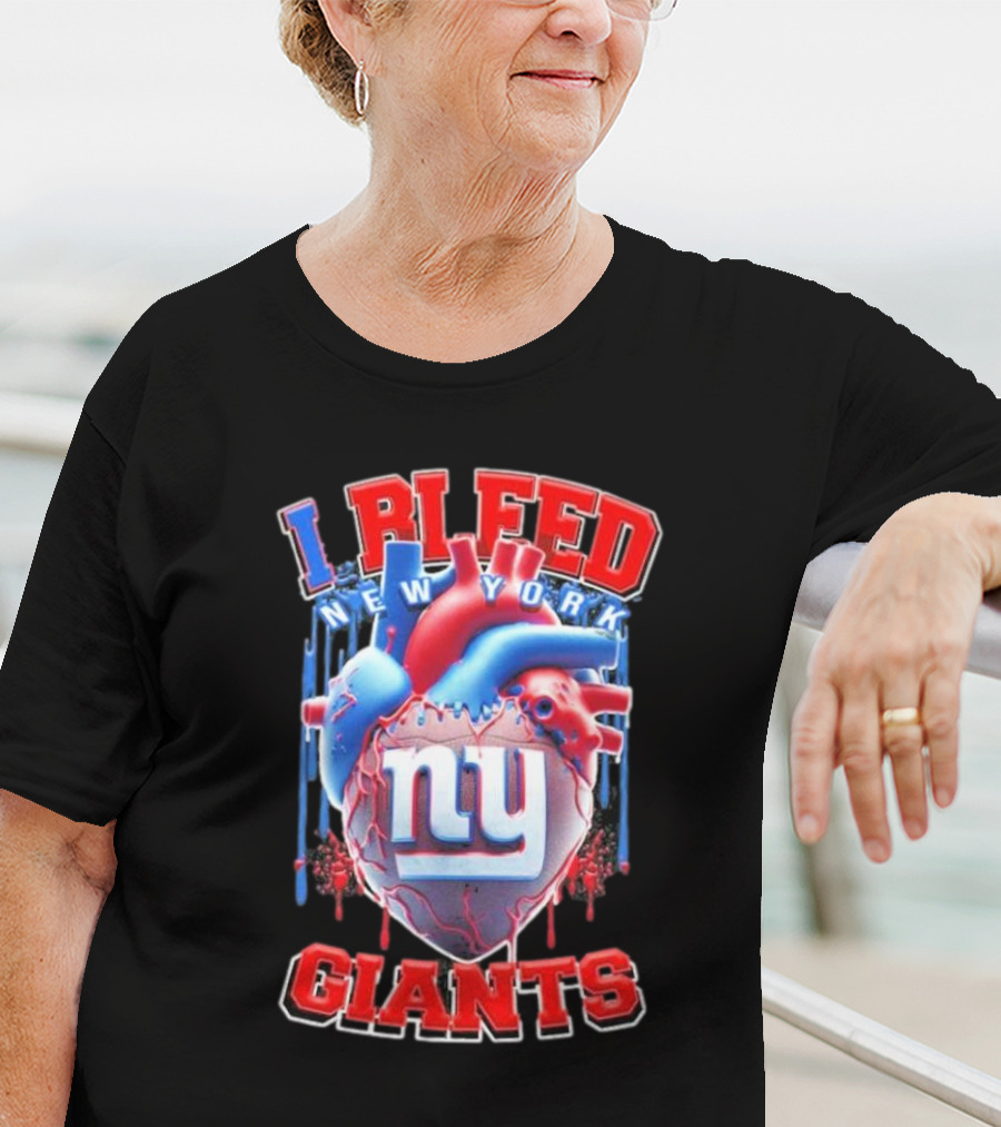 I Bleed New York Giants Ny Heart T-Shirt