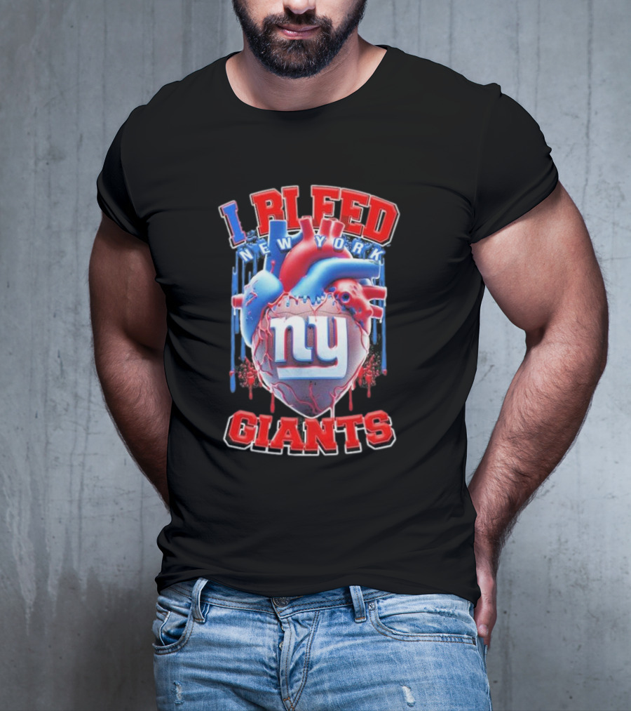 I Bleed New York Giants Ny Heart T-Shirt