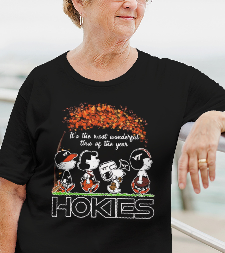 It’s The Most Wonderful Time Of The Year Hokies VT Peanuts Characters T-Shirt