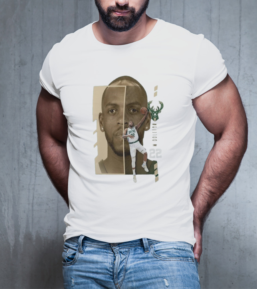 Khris Middleton Bucks Logo #22 Jump Pass Player Name And Number T-Shirt