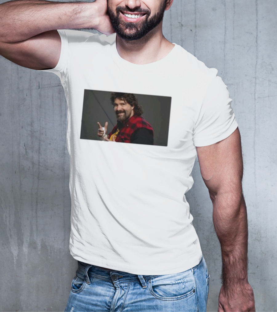 Mick Foley Vuelve A Firmar Un Contrato De Leyenda Con WWE Iconic Flannel Look T-Shirt