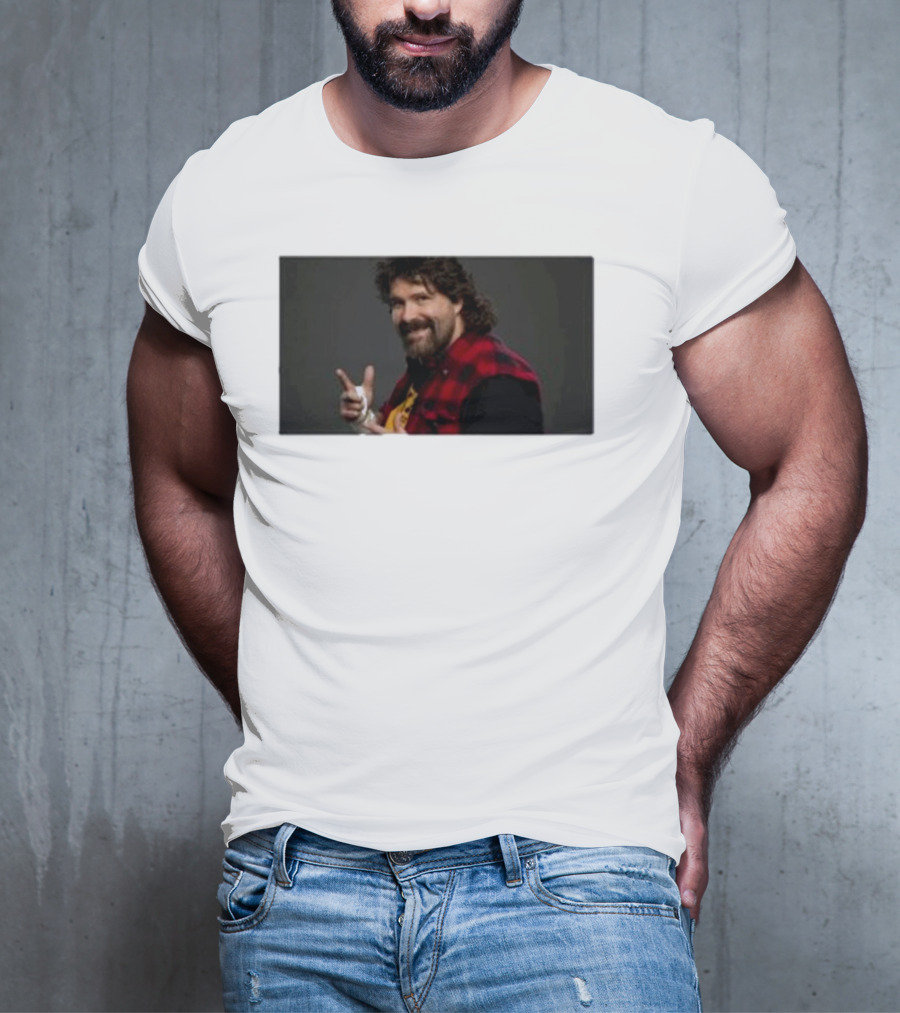 Mick Foley Vuelve A Firmar Un Contrato De Leyenda Con WWE Iconic Flannel Look T-Shirt