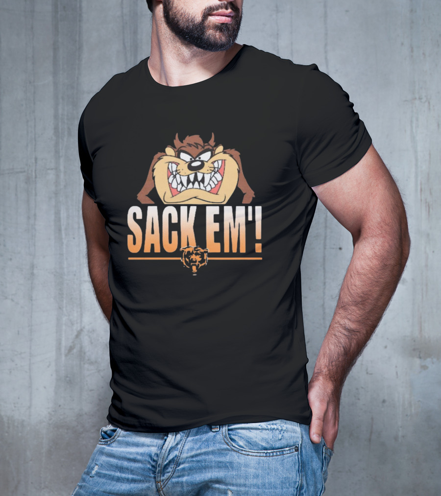 Looney Tunes Taz Sack Em’ Chicago Bears NFL T-Shirt