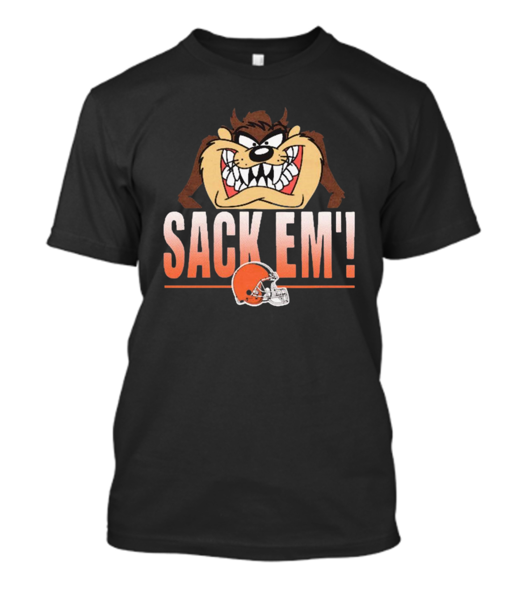 Looney Tunes Taz Sack Em’ Cleveland Browns NFL T-Shirt