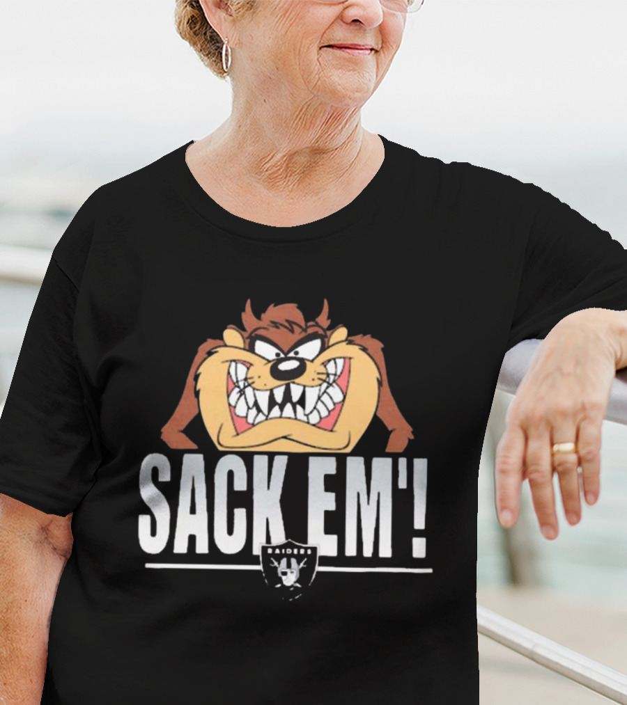 Looney Tunes Taz Sack Em’ Las Vegas Raiders NFL T-Shirt