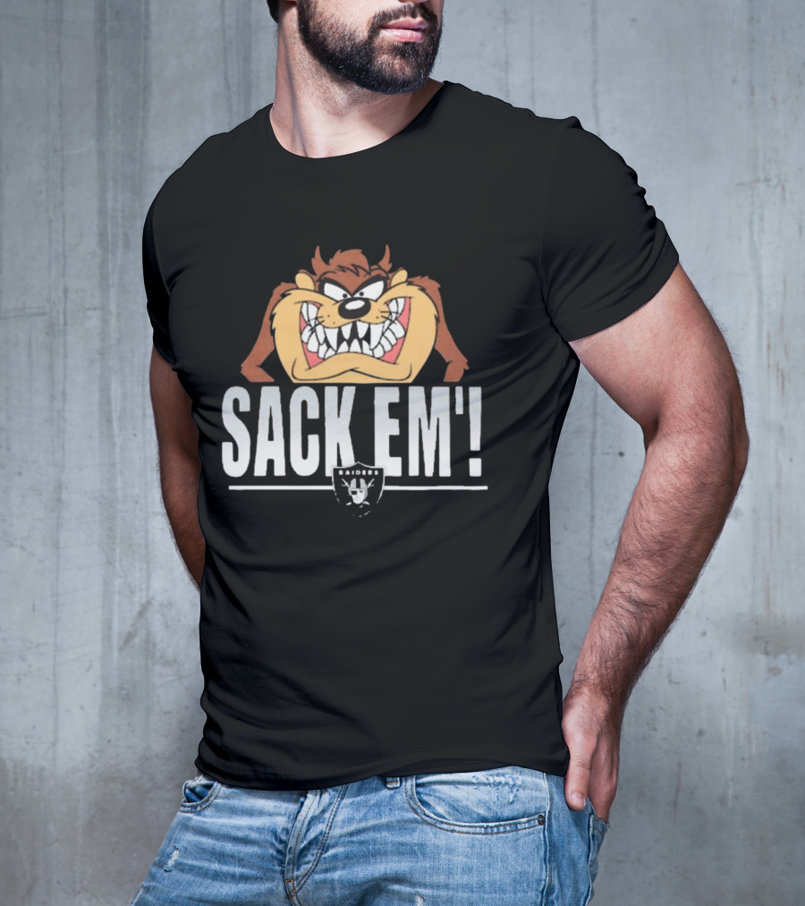 Looney Tunes Taz Sack Em’ Las Vegas Raiders NFL T-Shirt