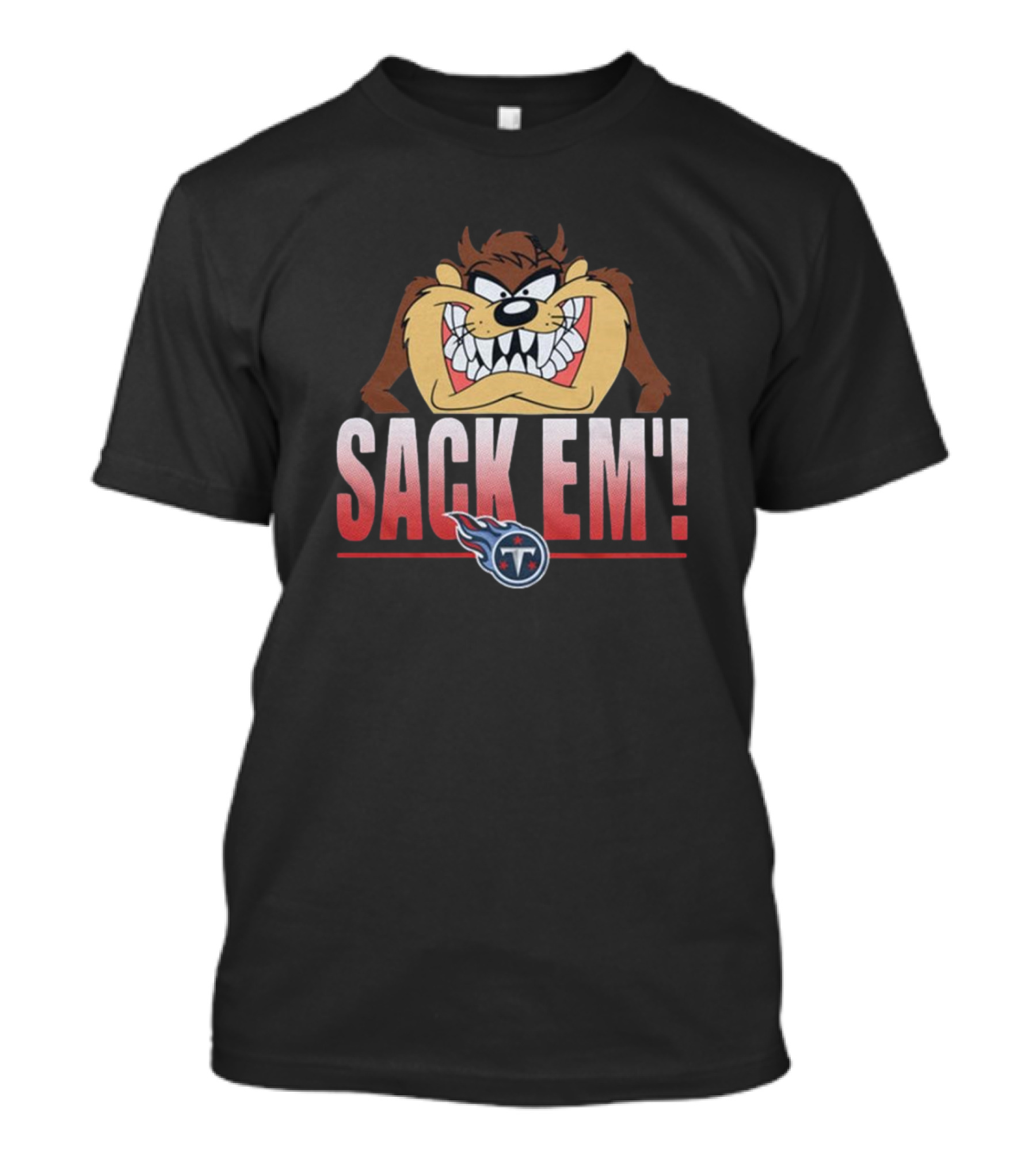 Looney Tunes Taz Sack Em Tennessee Titans NFL T-Shirt