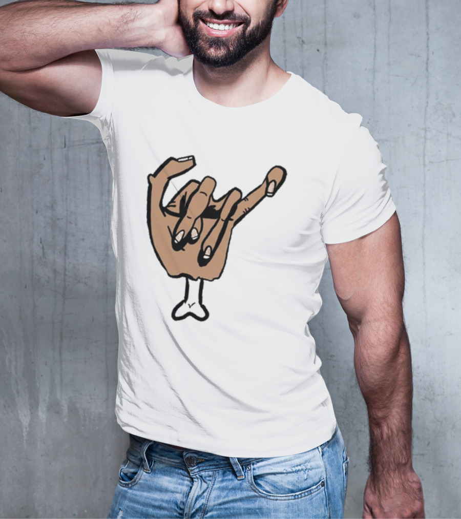 Ricky Berwick Crippled Bone Hand Gesture T-Shirt