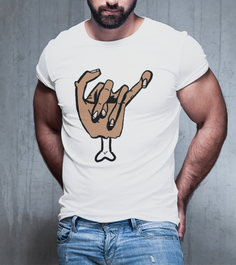 Ricky Berwick Crippled Bone Hand Gesture T-Shirt